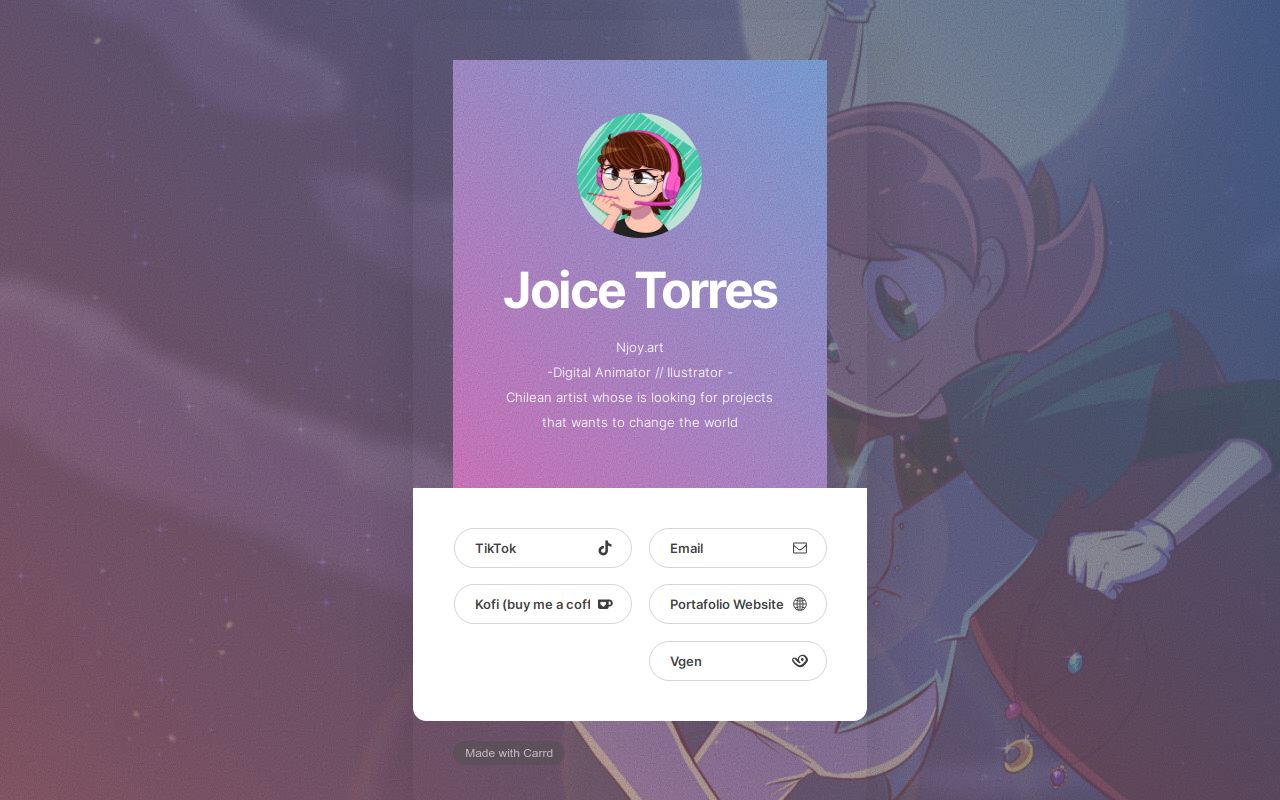 Carrd profile picture for @njoy